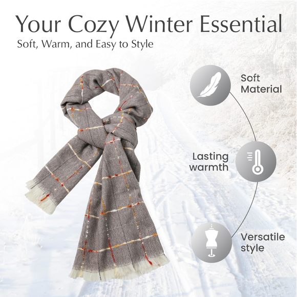 Fall Scarf & Wrap, Winter Blanket Scarf - Women's Scarves, Fall Accessoriess😎 - Picture 3 of 7